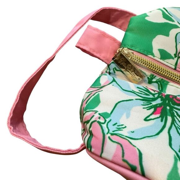 Lilly Pulitzer Floral Print Pink Accents Shoe Bag Spearmint Blossom Views GWP - Picture 4 of 10